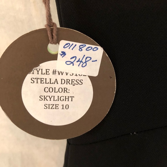 Eva Franco NWT Color Block Sheath Dress Tan Black - Picture 4 of 9